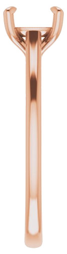 14K Rose  6 mm Cushion Solitaire Engagement Ring Mounting (4)