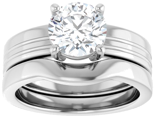 Sužadėtuvių Žiedas „Solitaire“ 585 Baltojo Aukso Round 7.4mm (8)