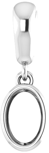 14K White  6x4 mm Oval Pendant Mounting (1)
