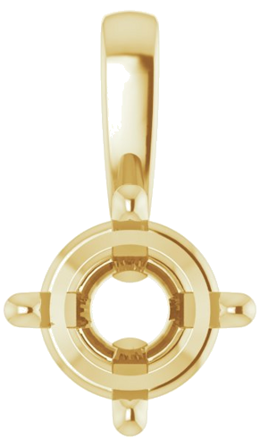14K Yellow 5 mm Round 4-Prong Pendant Mounting (1)