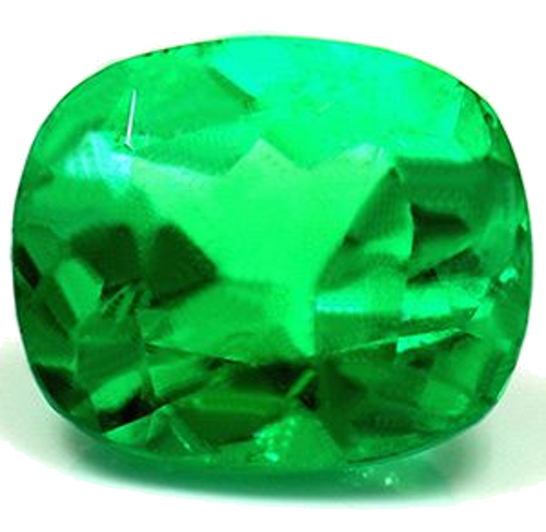 2.06 carat GREEN Cushion Smaragdas (1)