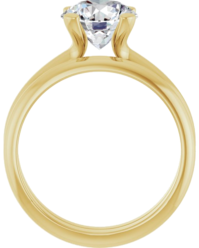 14K Yellow 8.2 mm Round Solitaire Engagement Ring Mounting (6)