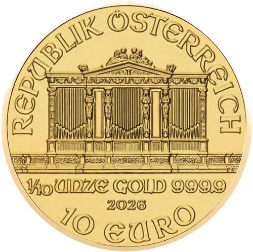 1/10 oz Austrijas Filharmonija 2026 Zelta monēta (2)