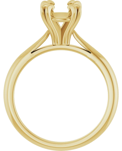 14K Yellow 7.4 mm Round Engagement Ring Mounting (2)