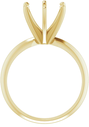 14K Yellow 9.1-9.7 mm Round 6-Prong Solitaire Ring Mounting (2)