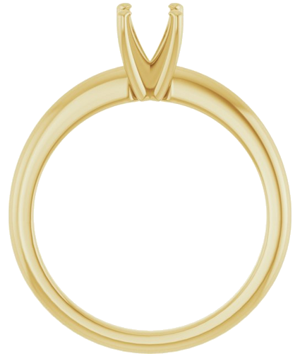 14K Yellow  5.2 mm Round Solitaire Engagement Ring Mounting (2)