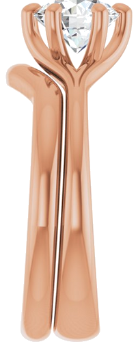 Sužadėtuvių Žiedas „Solitaire“ 585 Rožinis Aukso Round 6.5mm (9)