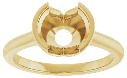 Sužadėtuvių Žiedas „Half Bezel Solitaire“ 585 Geltonojo Aukso Round 8mm (3)