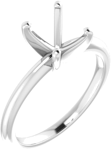 Sužadėtuvių Žiedas „Solitaire“ 585 Baltojo Aukso Oval 9mm x 7mm (1)