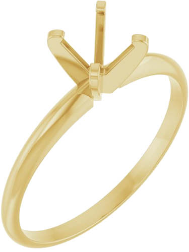 Sužadėtuvių Žiedas „Solitaire“ 585 Geltonojo Aukso Round 5.5mm (1)