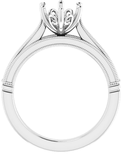 Sužadėtuvių Žiedas „Solitaire“ 585 Baltojo Aukso Oval 9mm x 7mm (2)