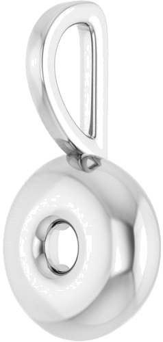 Pakabukas „Accented Charm“ 585 Baltojo Aukso Round 2.5mm (2)