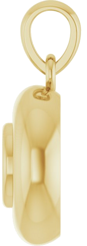 14K Yellow 4 mm Round Bezel-Set Puffy Pendant Mounting (3)