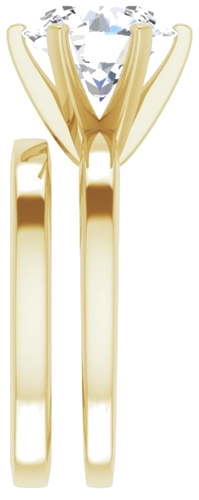 14K Yellow 9.4 mm Round Solitaire Engagement Ring Mounting (9)