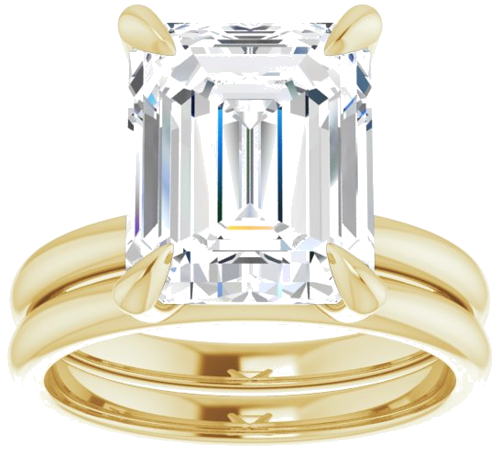 Sužadėtuvių Žiedas „Solitaire“ 417 Geltonojo Aukso Emerald 11mm x 9mm (8)