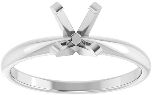 Sužadėtuvių Žiedas „Solitaire“ 585 Baltojo Aukso Emerald 6.5mm x 5mm (3)