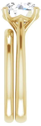 Sužadėtuvių Žiedas „Solitaire“ 585 Geltonojo Aukso Round 9mm (9)