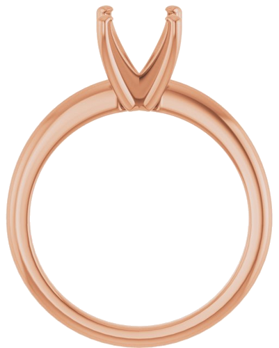 14K Rose  7.4 mm Round Solitaire Engagement Ring Mounting (2)
