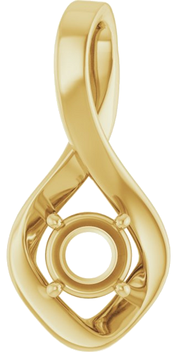 14K Yellow 5.2 mm Round Pendant Mounting (1)