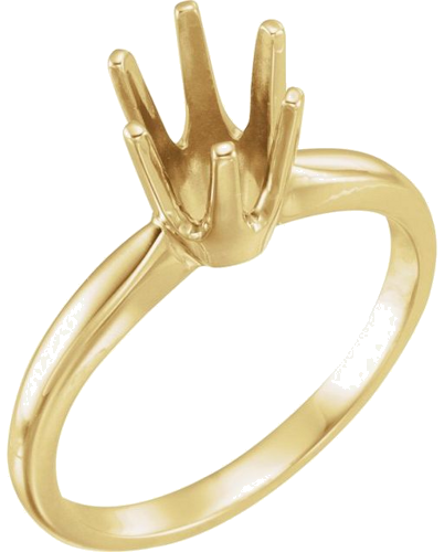 Sužadėtuvių Žiedas „Solitaire“ 14k yellow gold Round 7.8mm (1)