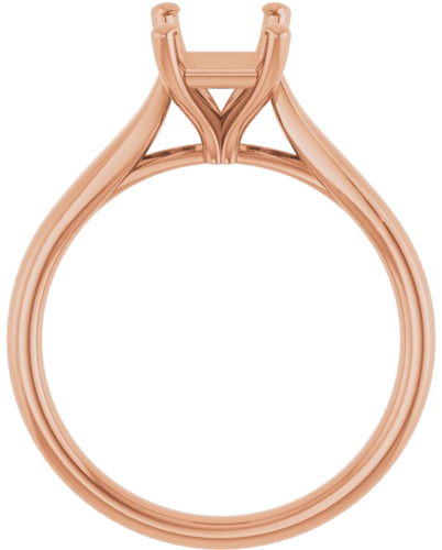 14K Rose 8x6 mm Emerald Engagement Ring Mounting (2)