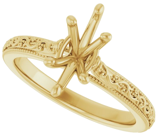 Sužadėtuvių Žiedas „Solitaire“ 585 Geltonojo Aukso Marquise 10mm x 5mm (5)