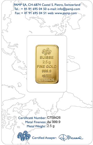 2,5 g Investment Gold Bar Rose PAMP (4)