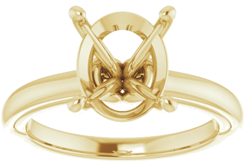 Sužadėtuvių Žiedas „Solitaire“ 585 Geltonojo Aukso Oval 11mm x 9mm (3)