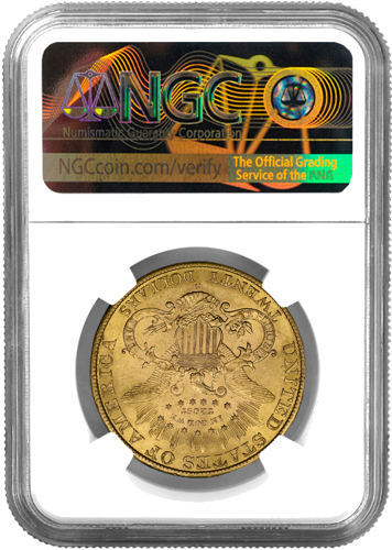 $20 Saint Gaudens/Double Eagle Златна монета на САЩ AU 58 1900 (2)