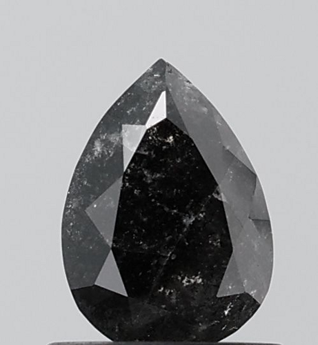 0.83 carat Fancy Black-VS2 Natūralus Pear Deimantas (1)