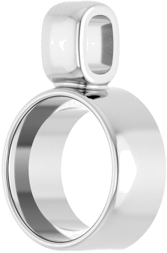 Sterling Silver 5 mm Round Bezel-Set Pendant Mounting (2)