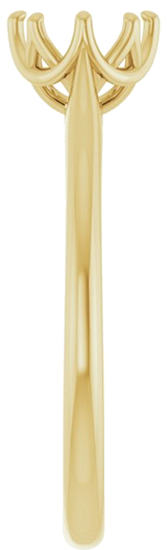 14K Yellow 5.8 mm Round Solitaire Engagement Ring Mounting (4)