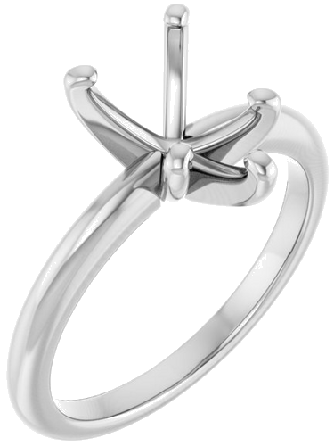 Sužadėtuvių Žiedas „Solitaire“ 585 Baltojo Aukso Pear Shape 10mm x 7mm (1)