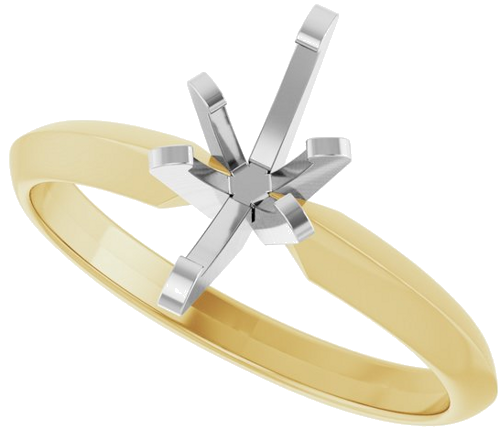 14K Yellow White 8.5x4.5 mm Marquise Solitaire Engagement Ring Mounting (5)
