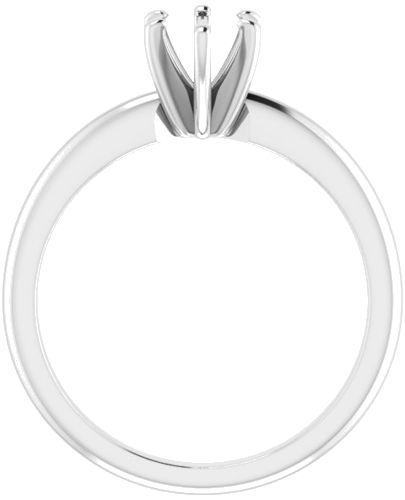 14K White  7x5 mm Oval Solitaire Engagement Ring Mounting (2)