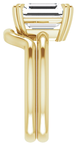 14K Yellow 10x8 mm Emerald Solitaire Engagement Ring Mounting (9)