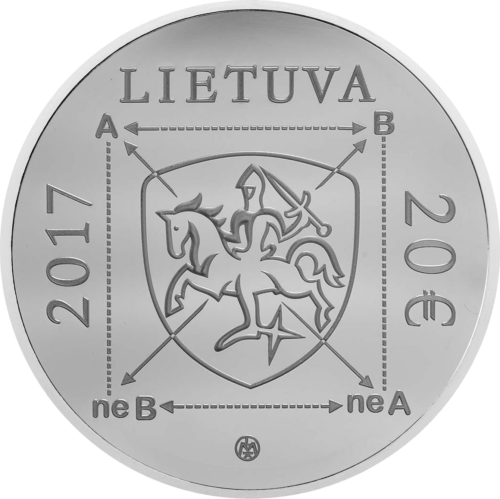 2017 Альгирдас Юлюс Греймас Литва 20 евро серебряная монета (2)