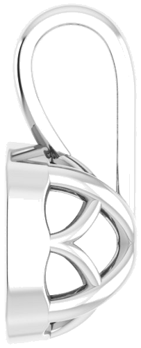 Pakabukas „Solitaire“ 585 Baltojo Aukso Cushion 6mm (3)