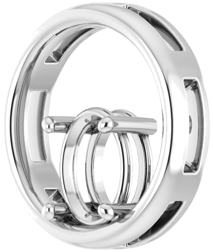 Pakabukas „Solitaire Circle“ 585 Baltojo Aukso Oval 9mm x 7mm (2)