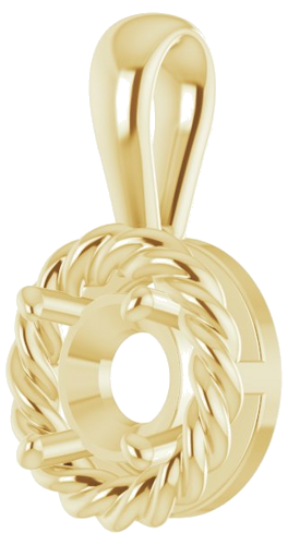 Pakabukas „Rope“ 585 Geltonojo Aukso Round 5.5mm (2)