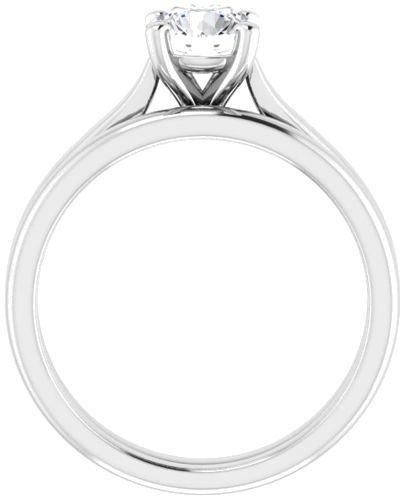 Platinum 6 mm Round Engagement Ring Mounting (7)