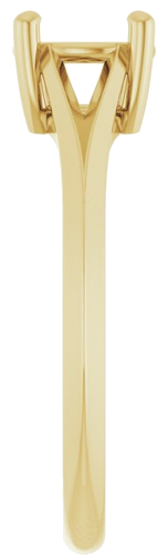 14K Yellow 6.5 mm Round Solitaire Engagement Ring Mounting (4)