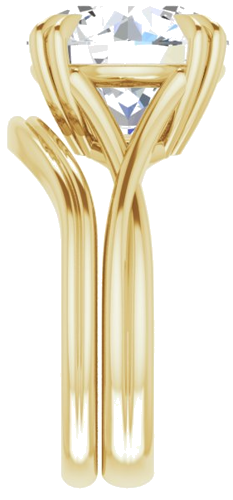 Sužadėtuvių Žiedas „Solitaire“ 585 Geltonojo Aukso Round 12mm (9)