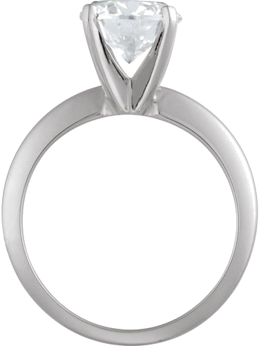 Sužadėtuvių Žiedas „Heavy Solitaire“ 585 Baltojo Aukso Round 5.4mm x 5.7mm (4)