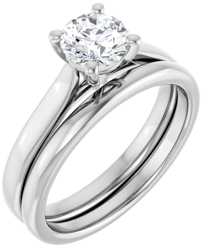 Sužadėtuvių Žiedas „Solitaire“ 950 Platinos Round 5.8mm (6)