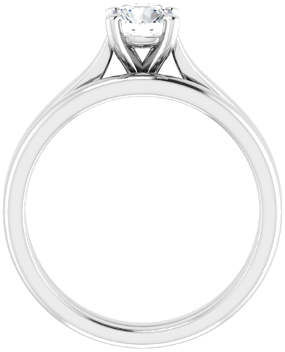 14K White 5.5 mm Round Engagement Ring Mounting (7)