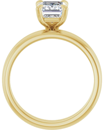 Sužadėtuvių Žiedas „Solitaire“ 417 Geltonojo Aukso Emerald 8mm x 6mm (7)