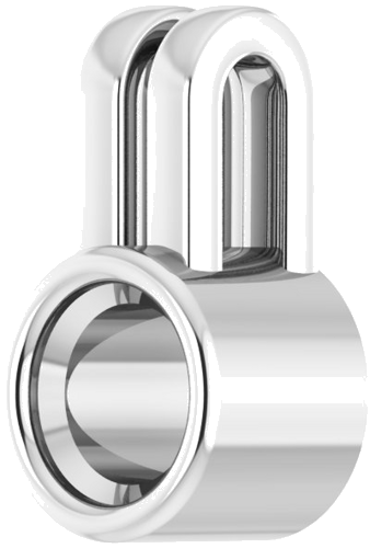 Pakabukas „Solitaire“ 585 Baltojo Aukso Round 4.1mm (2)
