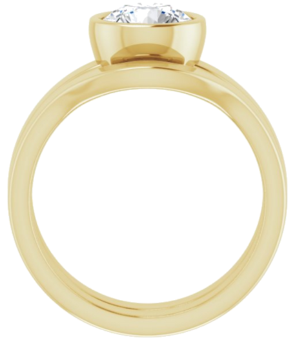 14K Yellow 7 mm Round Solitaire Engagement Ring Mounting (7)