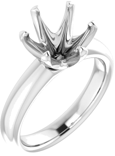 Sužadėtuvių Žiedas „Solitaire“ 950 Platinos Round 9.4mm (1)